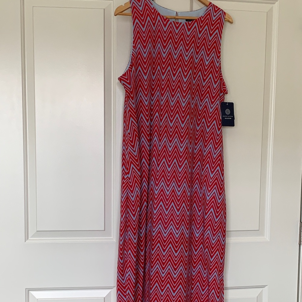 Doncaster chevron sleeveless maxi dress